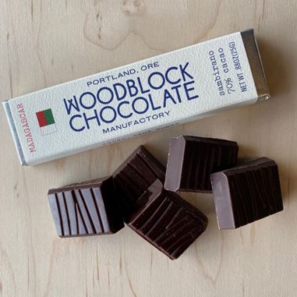 Woodblock Dark Chocolate Bar