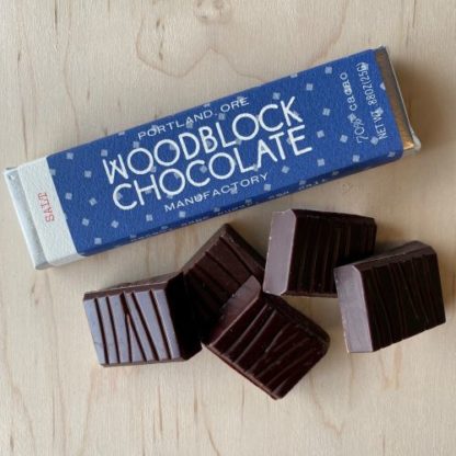 Woodblock Dark Salt Chocolate Bar