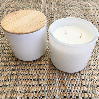 Glow Gifts Soy Candle in White Glass
